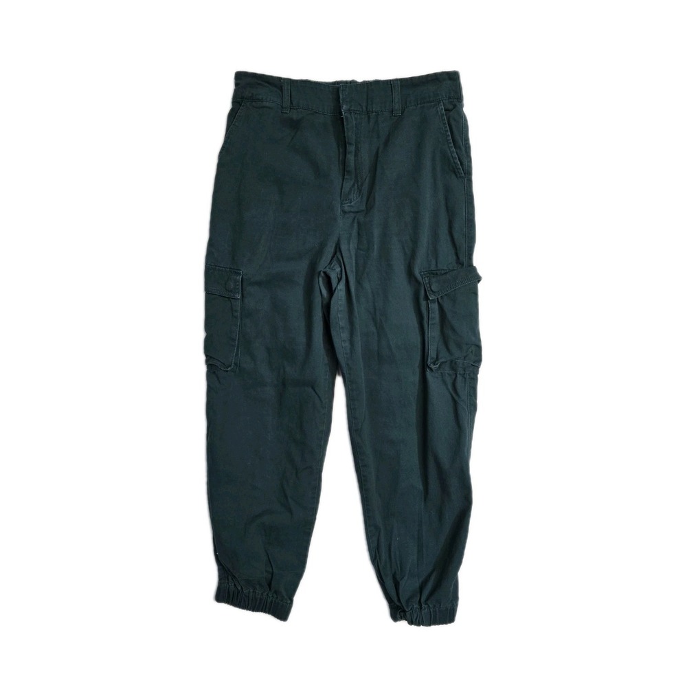 forever 21 Cargo Tapered Joggers Large‎ Green Women's  Cotton